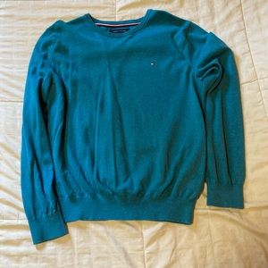 Tommy Mens L Sweater Turquoise